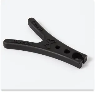 Black antistatic component 3D printed from ESD Resin, designed for assembly tools (Jigs & Fixtures) in EPA zones.